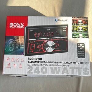 Boss Black and Red Bluetooth Car Receiver